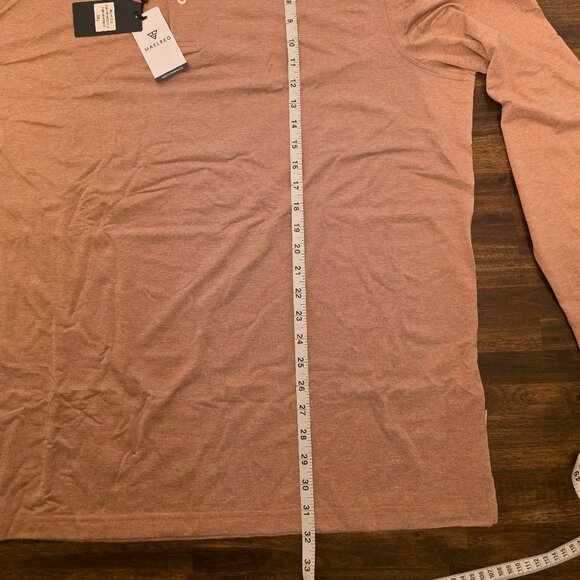 Maelreg Men's Golf Polo Shirt 3XL Pink Salmon Heather Performance NWT - Picture 3 of 4